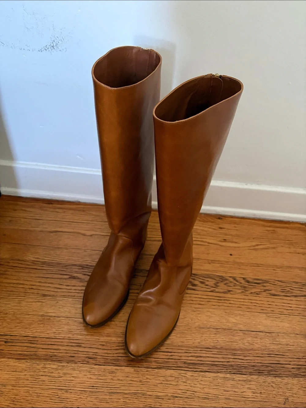 Doen Cognac Tall Leather Over-the-Knee Boots